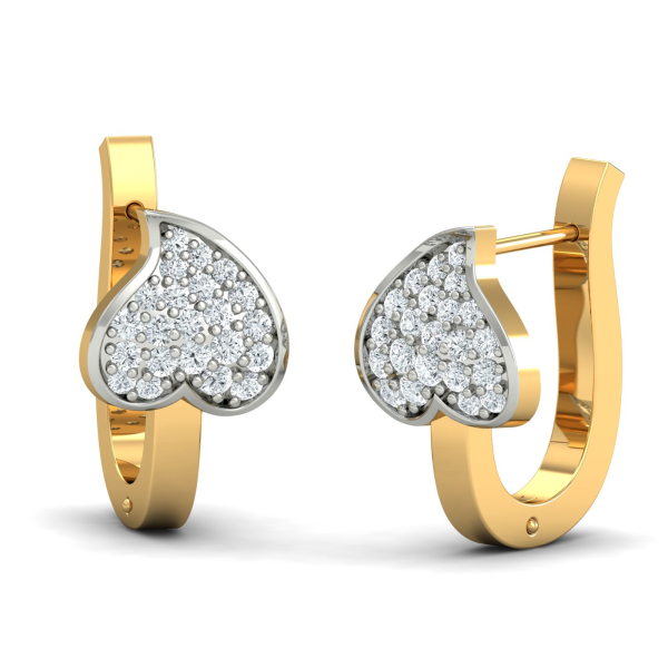 Inverted Heart Hoop Earrings