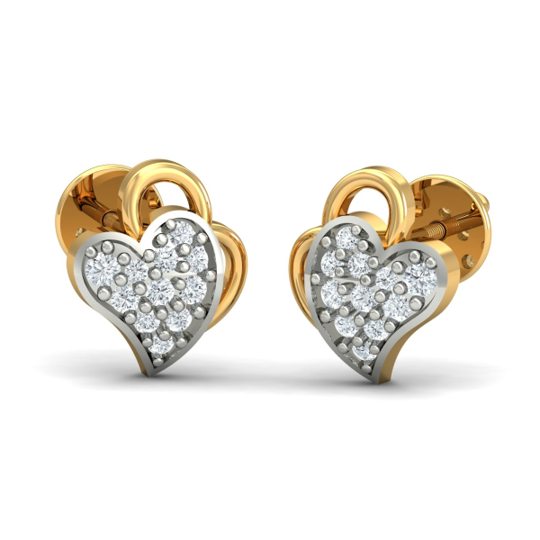 Frozen Heart Stud Earrings