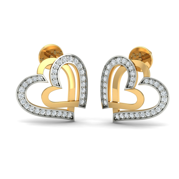 Nancy Heart Stud Earrings