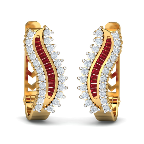 Artistic Ruby Earrings
