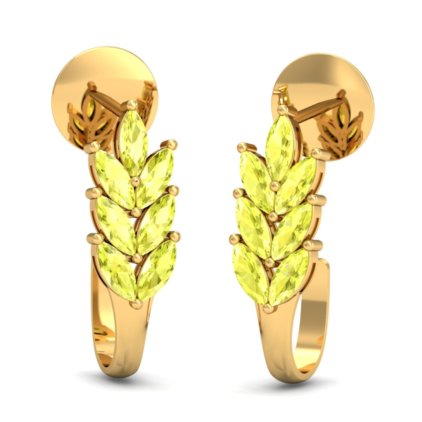 Vibrant Topaz Hoop Earrings