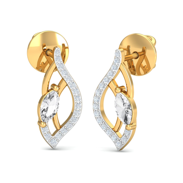 Monica White Topaz Stud Earrings