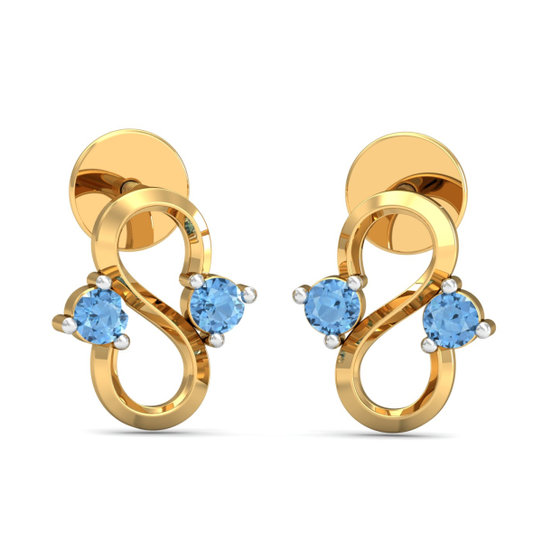 Susan Auqamarine Stud Earrings