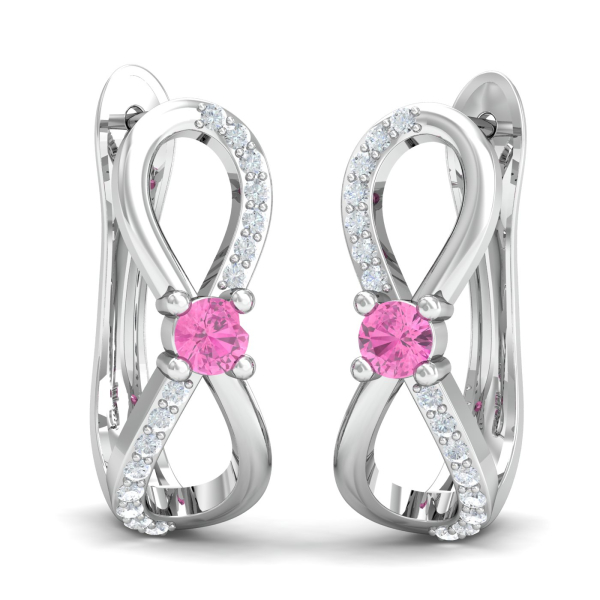 Infinity Topaz Hoop Earrings