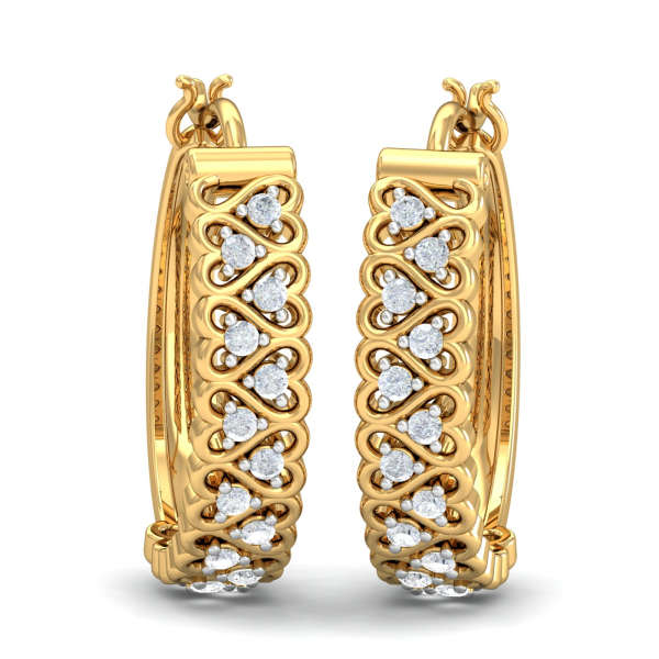 Elise Diamond Hoop Earrings