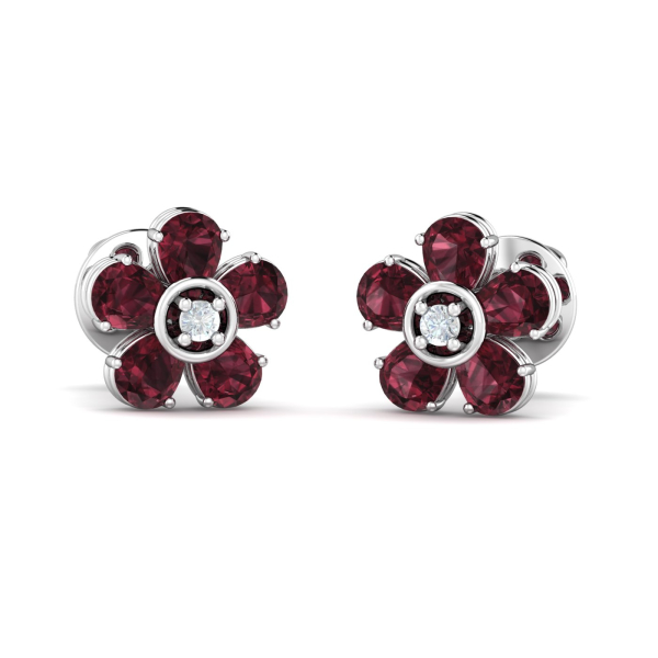 Gail Red Garnet Earrings