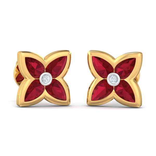 Avital  Red Stud Earrings