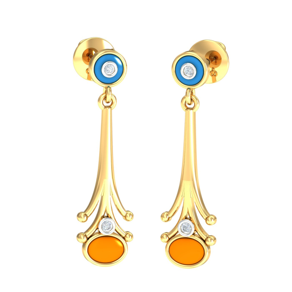 Bell Enamel Dangle Earrings