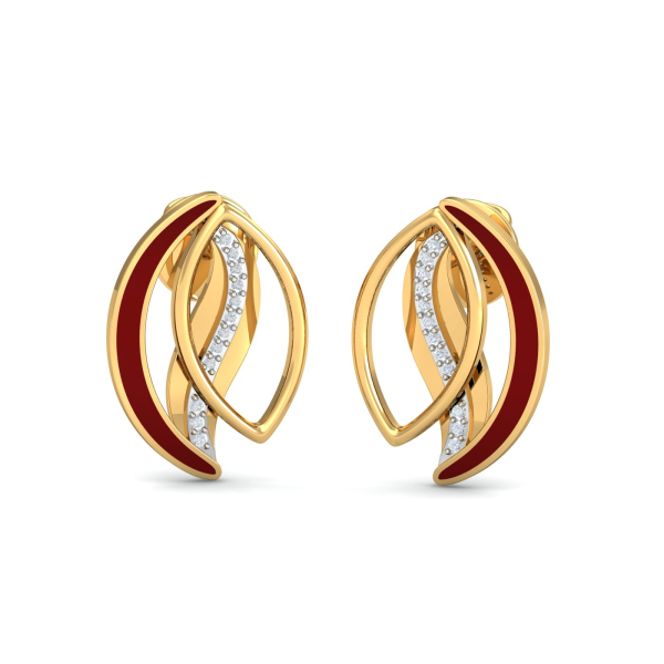 Shimmer Enamel Stud Earrings
