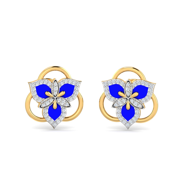 Treble Enamel Stud Earrings