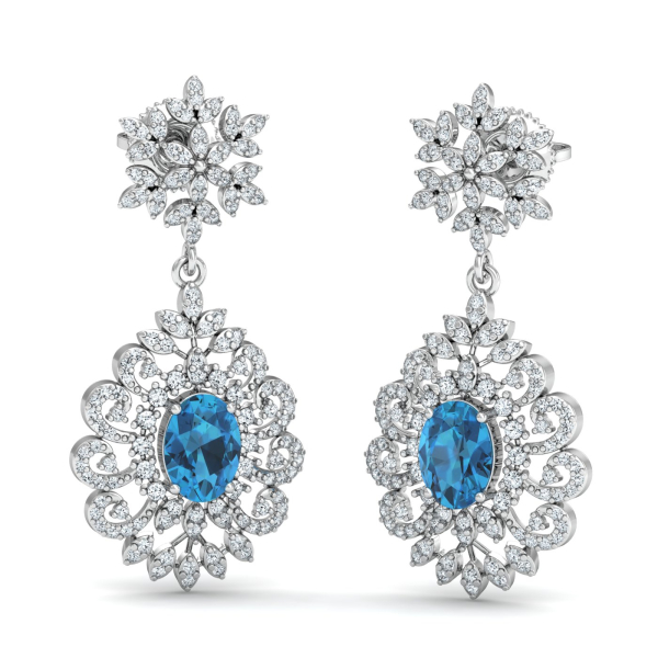 Topaz Chandelier Earrings