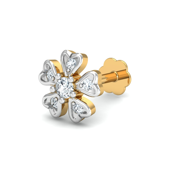 Cinquefoil Diamond Nose Stud
