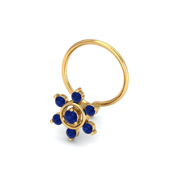 Regina Sapphire Nose Pin