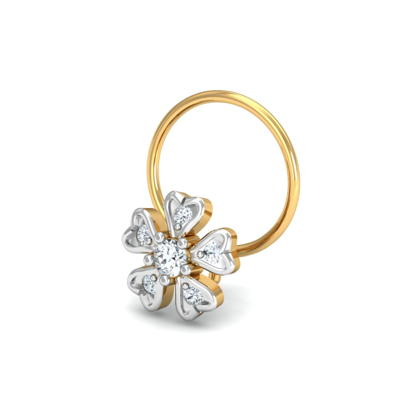 Cinquefoil Diamond Nose Pin