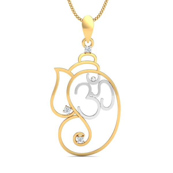 Om-Ganeshaye Shankh Pendant