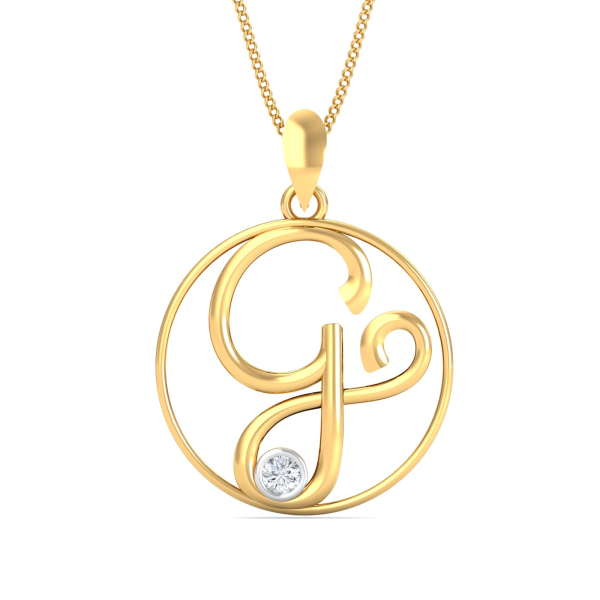 Artistic G Initials Pendant