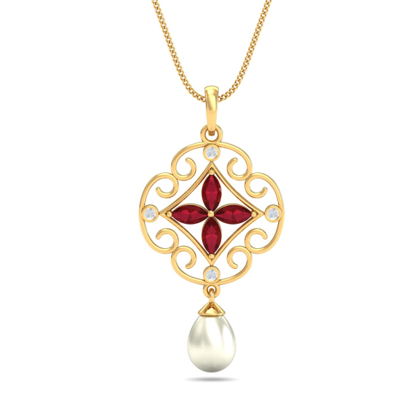Royal Ethnic Ruby Pendant