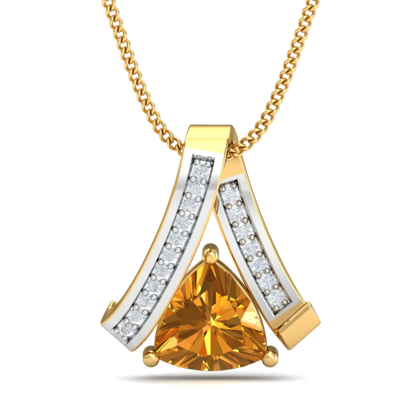 Radiant Citrine Stone Pendant