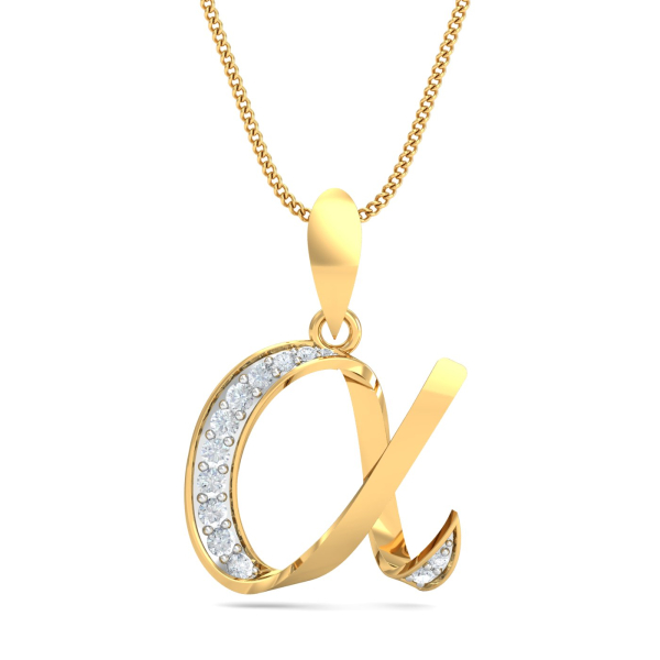 Studded Alpha Pendant