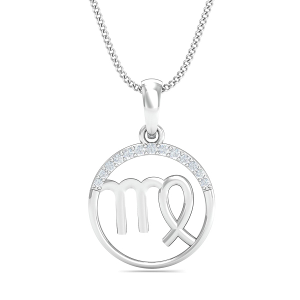 Virgo Zodiac Gold Pendant