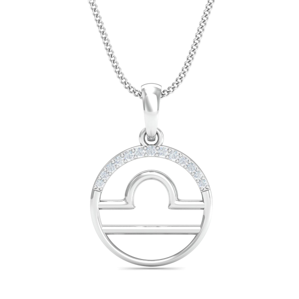 Libra Zodiac Gold Pendant