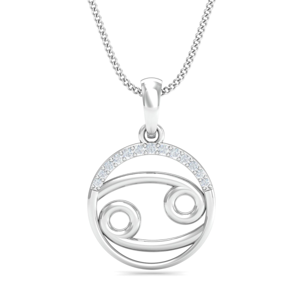 Cancer Zodiac Gold Pendant