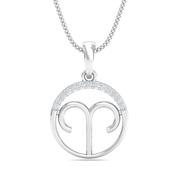 Aries Zodiac Gold Pendant