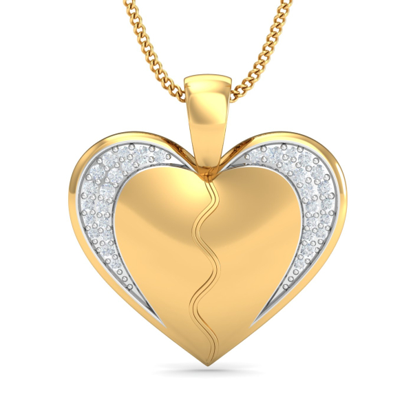 Detachable Couple's Heart Pendant