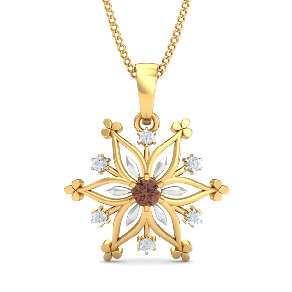 Snowflake Citrine Pendant