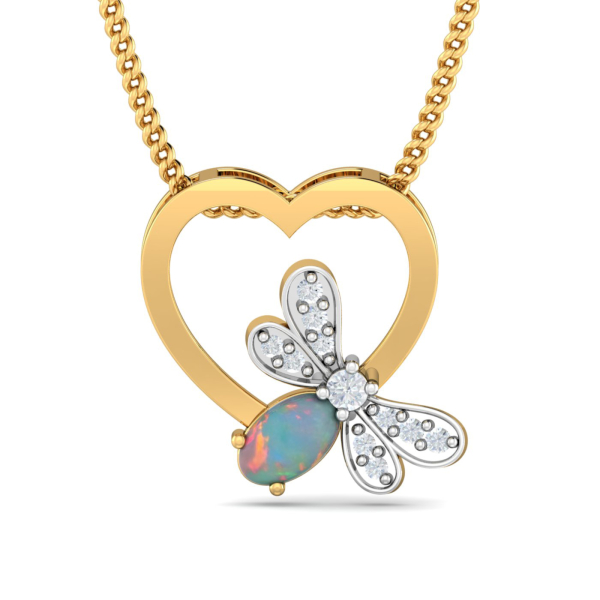Opal Heart Pendant