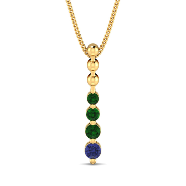 Emerald Tanzanite Pendant
