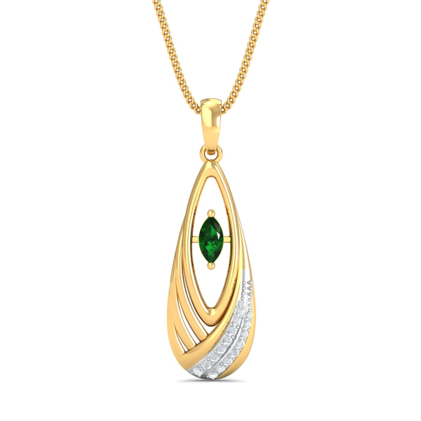 Emerald Teardrop Pendant