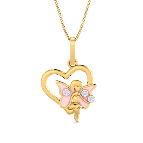 Cuper Heart Enamel Pendant