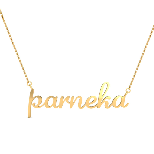 Parneka Gold Name Pendant