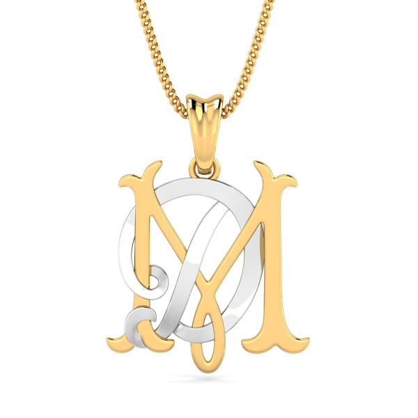 MD Overlap Initials Pendant