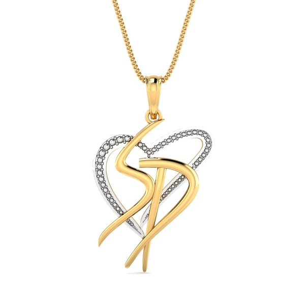 DS Initials Gold Pendant