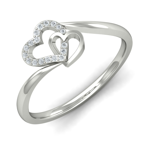 White Hearts Ring