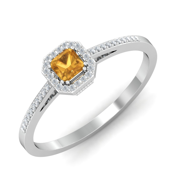Brilliant Golden Topaz Ring