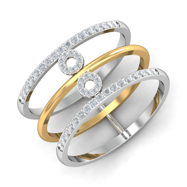 Trio Dual-Toned Ring