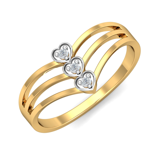 Triple Heart Ring