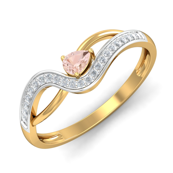 Pear Morganite Ring