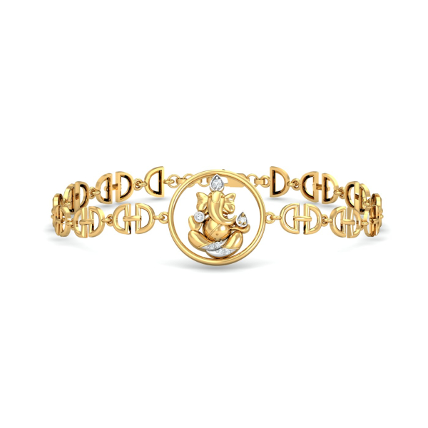 Lal Ganesha Link Bracelet