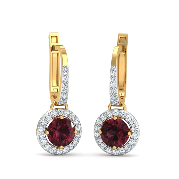 Estética Garnet Drop Earrings