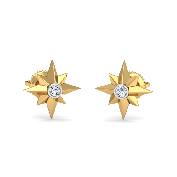Origami Star Earrings