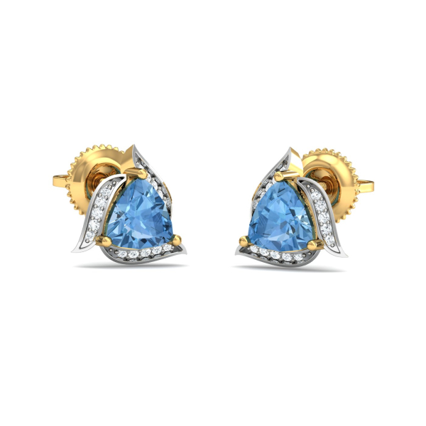 Hiral Aquamarine Stud Earrings