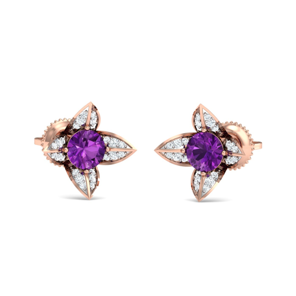 Pankhuri Amethyst Studs