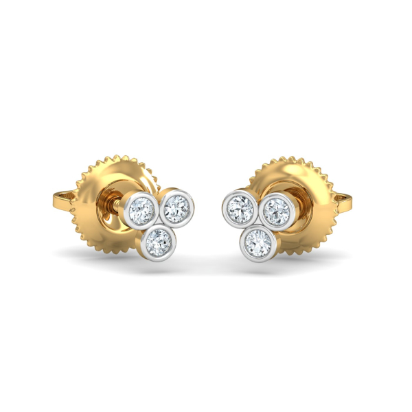 Triple-Circular Stud Earrings