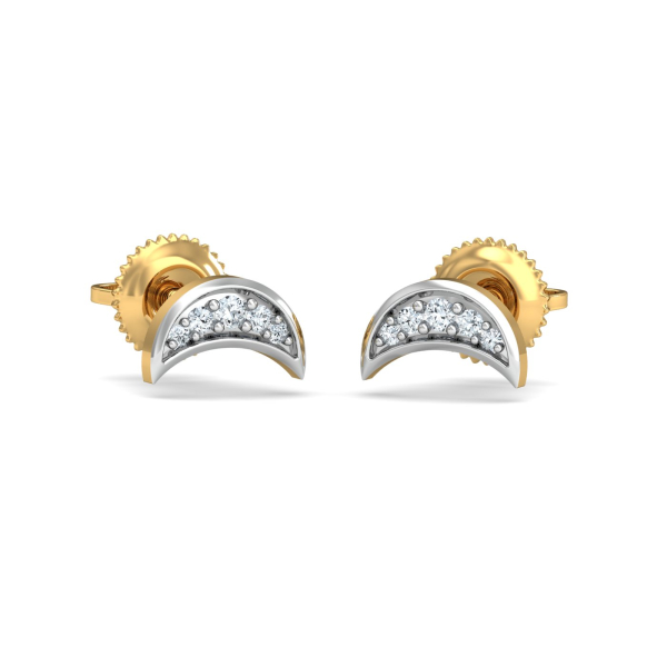 Crescent Studded Earrings