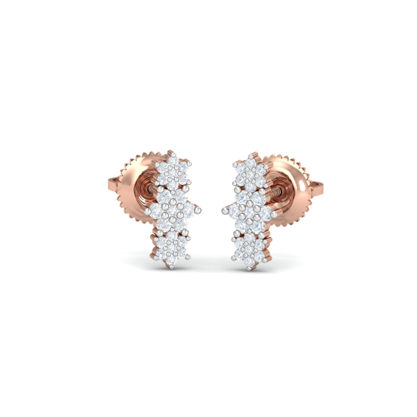 Linear Bloom Stud Earrings