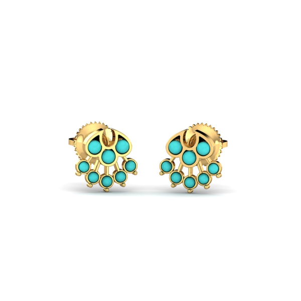 Trichy Turqoise Stud Earrings